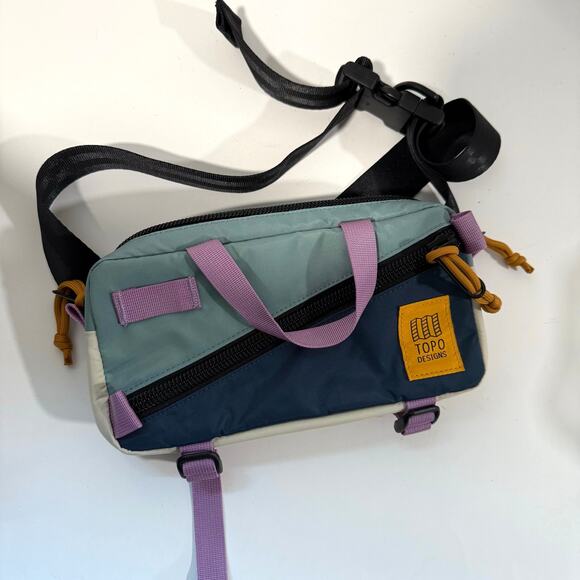 Topo Designs Handbags - Topo Designs Mini Quick Pack Fanny Pack Blue Purple Black